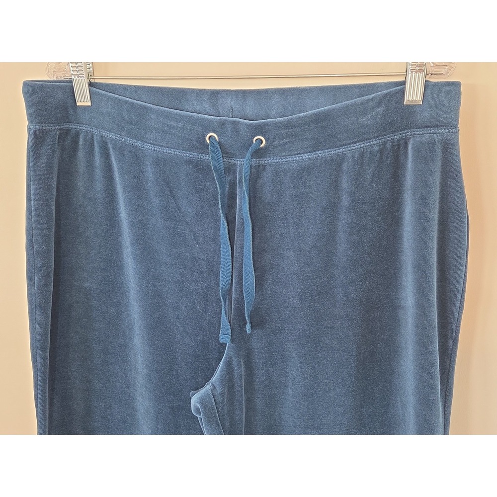 Croft & Barrow Women's Velour Pants Blue Teal Loungewear Athleisure Petite XL - Picture 4 of 10